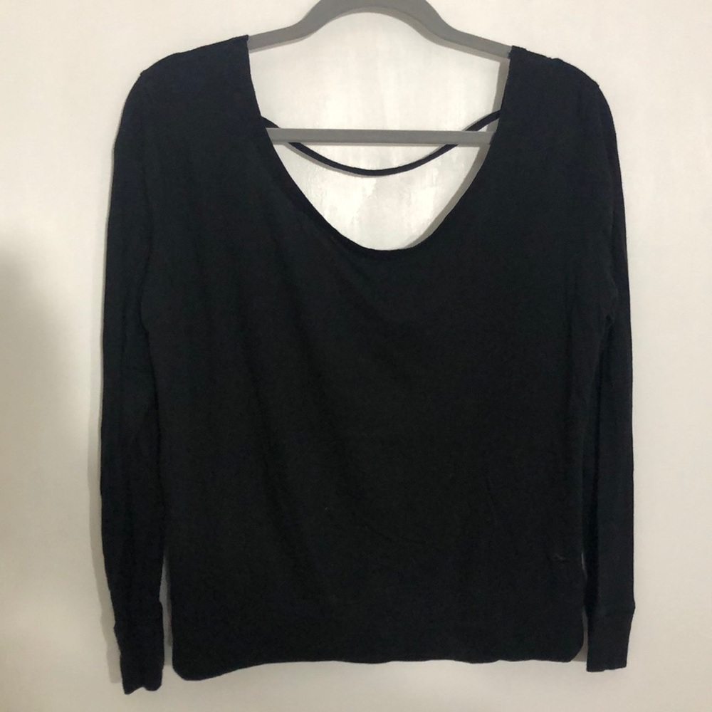 Pink black top